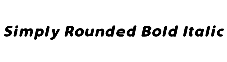 Simply Rounded Bold Italic Font