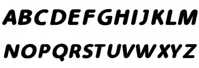 Simply Rounded Bold Italic Schriftart Groß