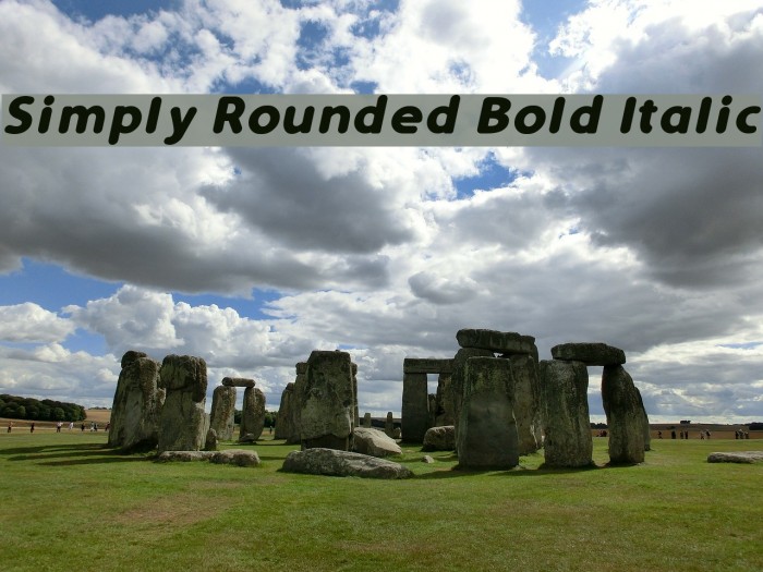Simply Rounded Bold Italic Font examples