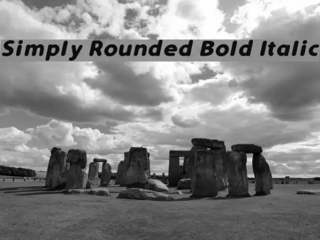Simply Rounded Bold Italic  examples