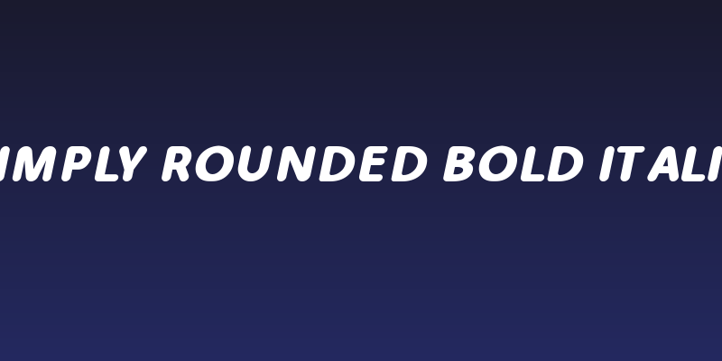 Simply Rounded Bold Italic Social Header