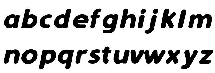 Simply Rounded Bold Italic Font LOWERCASE