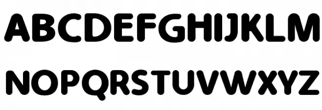 Simply Rounded Bold フォント 大文字