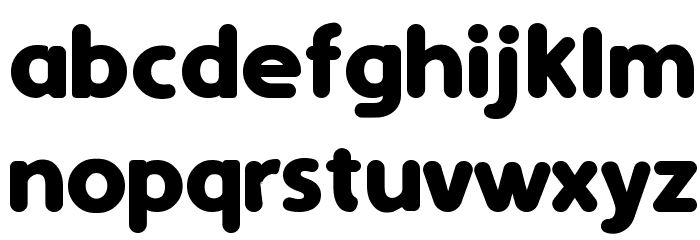Simply Rounded Bold Font LOWERCASE
