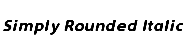 Simply Rounded Italic Font