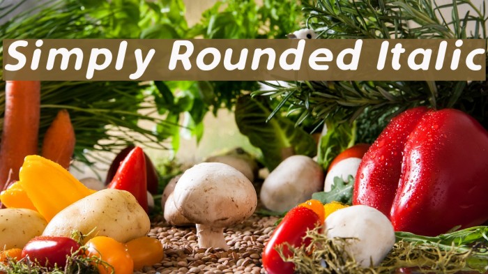 Simply Rounded Italic Font examples