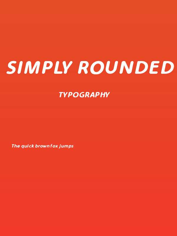 Simply Rounded Italic Poster