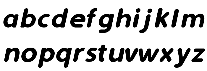 Simply Rounded Italic Font LOWERCASE