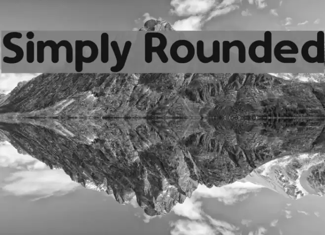 Simply Rounded Font examples