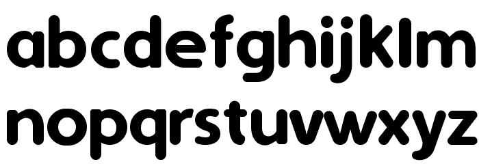 Simply Rounded Font LOWERCASE