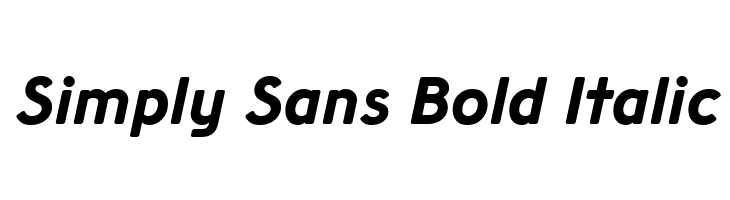 Simply Sans Bold Italic  Free Fonts Download