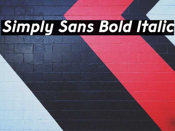 Simply Sans Bold Italic Example 3