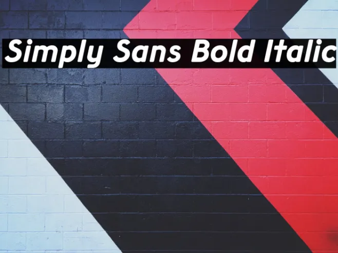 Simply Sans Bold Italic Example 3