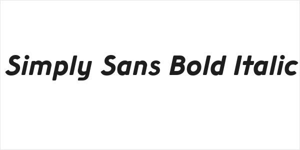 Simply Sans Bold Italic Logo