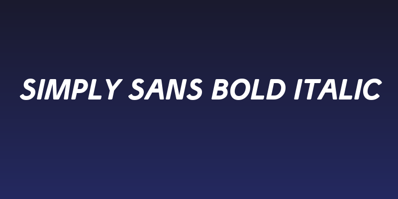 Simply Sans Bold Italic Social Header