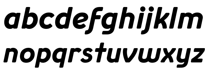 Simply Sans Bold Italic Font LOWERCASE