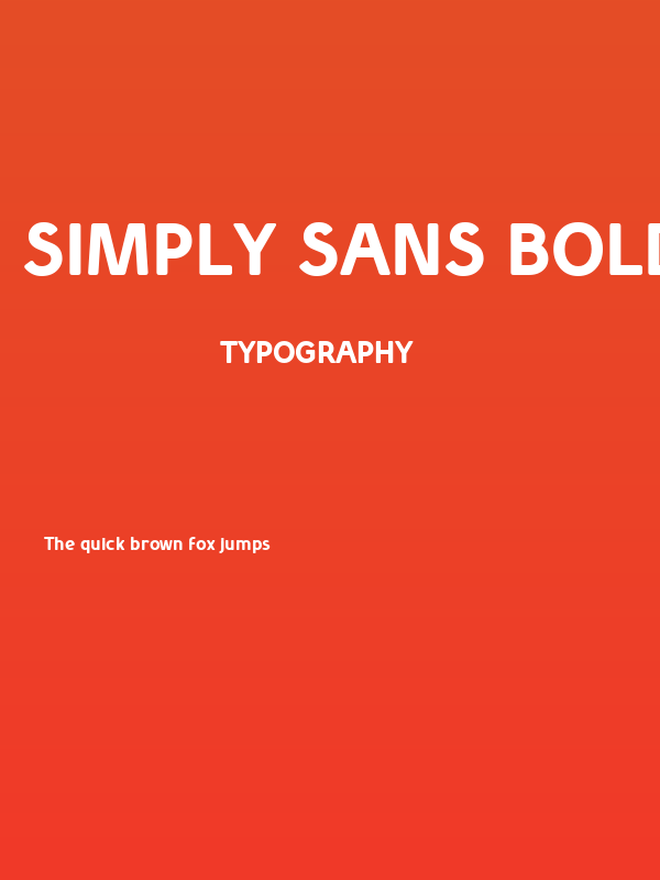 Simply Sans Bold Poster