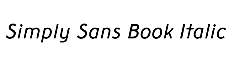 Simply Sans Book Italic  les polices de caractères gratuit tlcharger