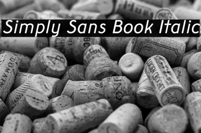 Simply Sans Book Italic Fuentes examples