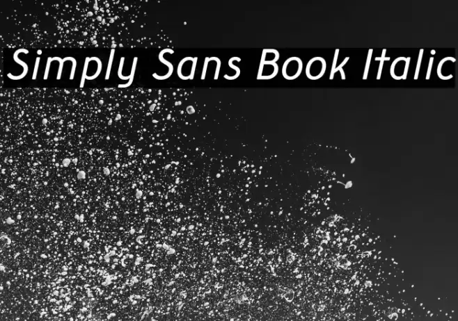 Simply Sans Book Italic Fuentes examples