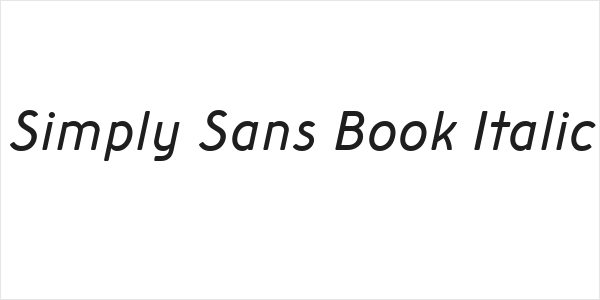Simply Sans Book Italic Logo