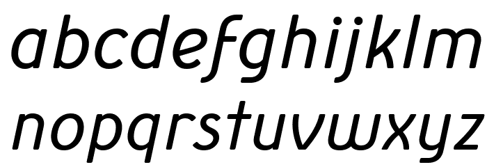 Simply Sans Book Italic Font LOWERCASE