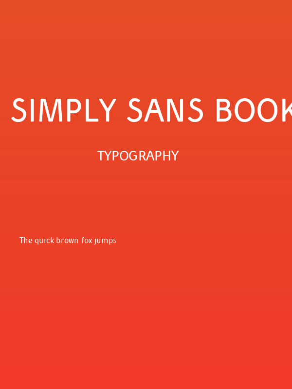 Simply Sans Book Poster