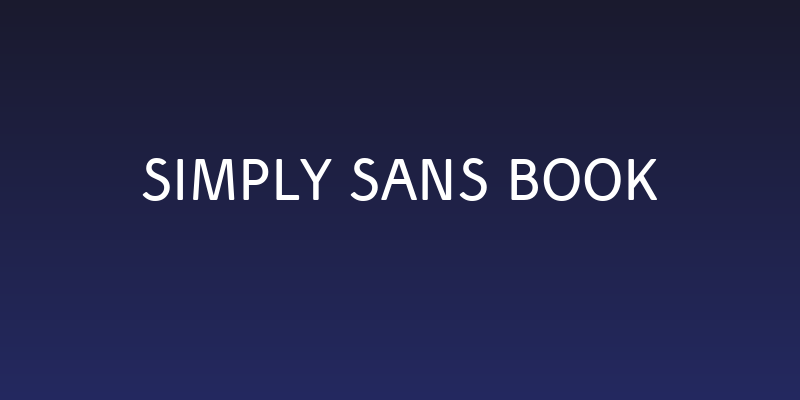 Simply Sans Book Social Header