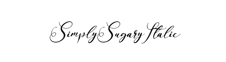 Simply Sugary Italic  免费字体下载