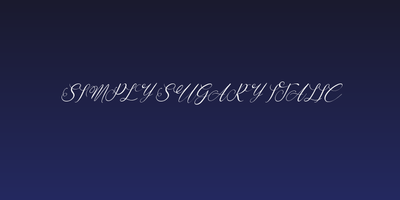 Simply Sugary Italic Social Header