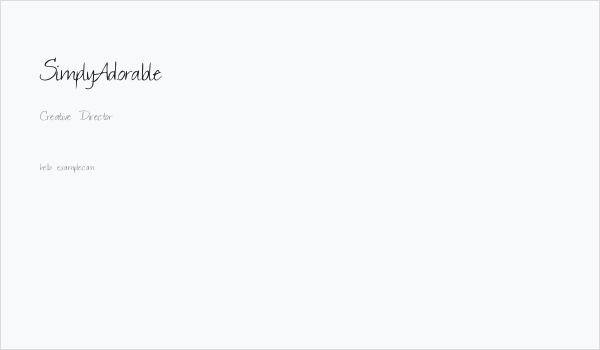 SimplyAdorable Business Card