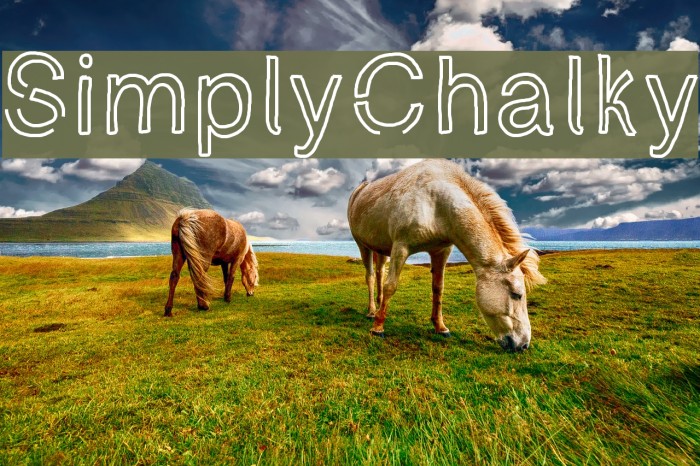 SimplyChalky Font examples