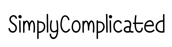 SimplyComplicated  Frei Schriftart Herunterladen