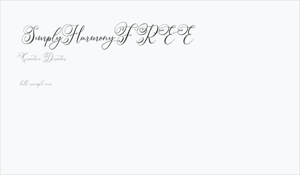 SimplyHarmonyFREE Business Card