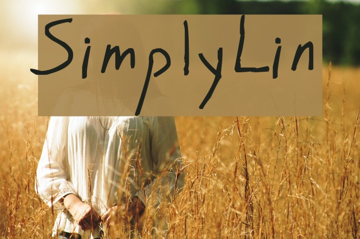 SimplyLin Font examples