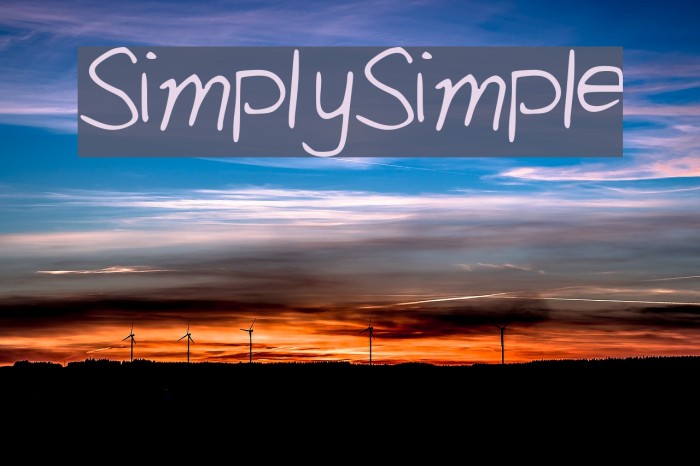 SimplySimple Font examples