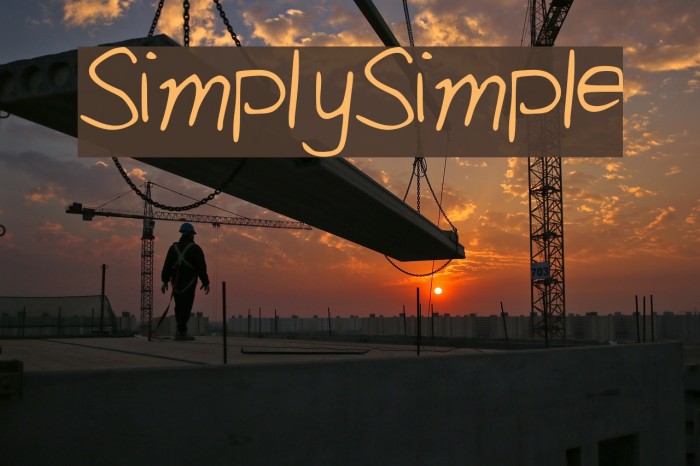 SimplySimple Font examples