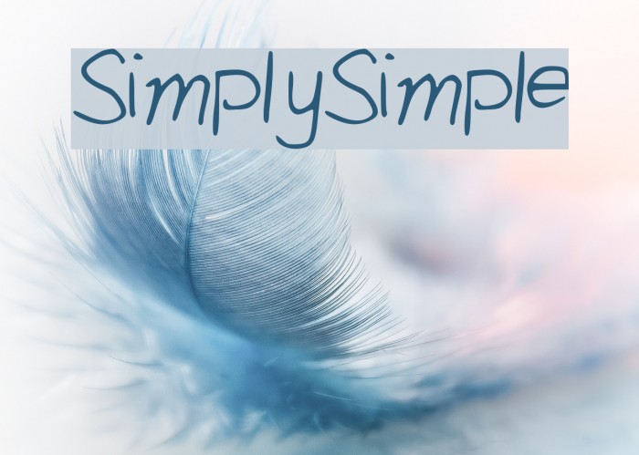 SimplySimple Font examples