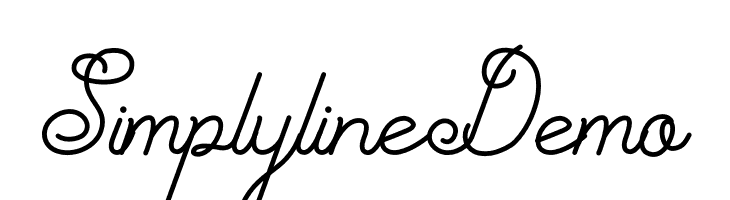 Simplyline Demo  フリーフォントのダウンロード