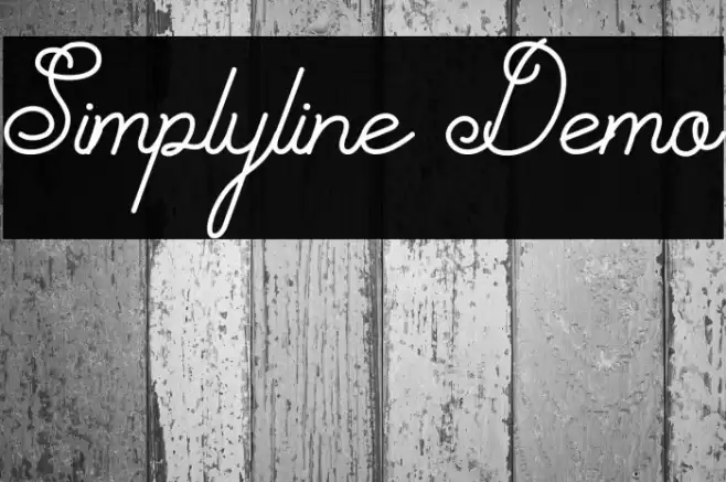 Simplyline Demo Font examples