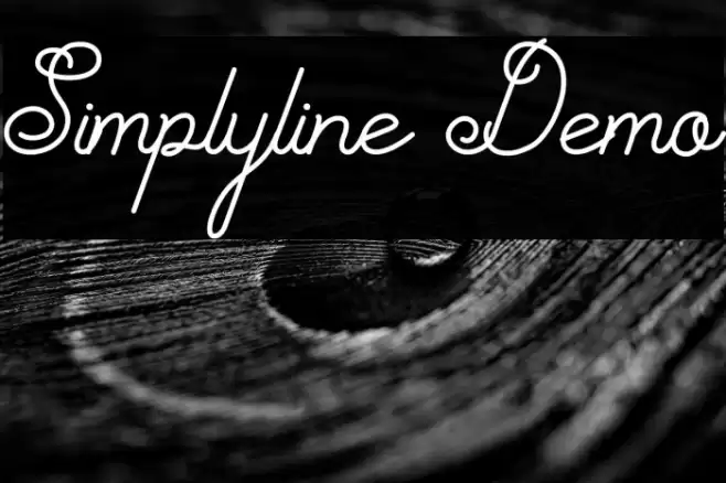 Simplyline Demo Font examples