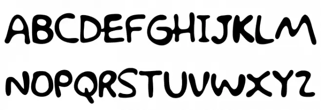 Simpsonfont Schriftart Groß