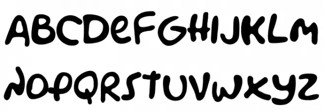 Simpsonfont Caratteri MINUSCOLO