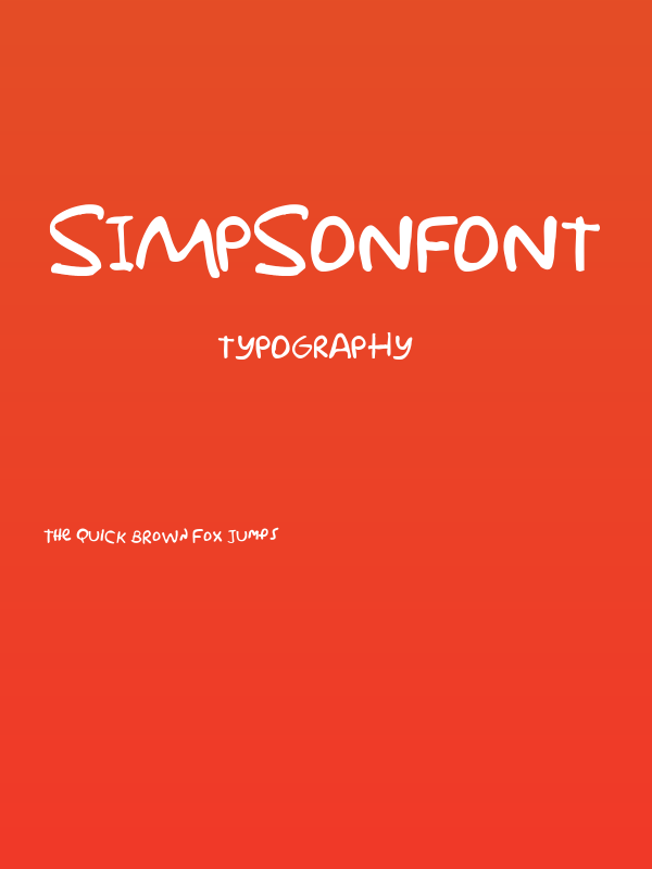 Simpsonfont Poster
