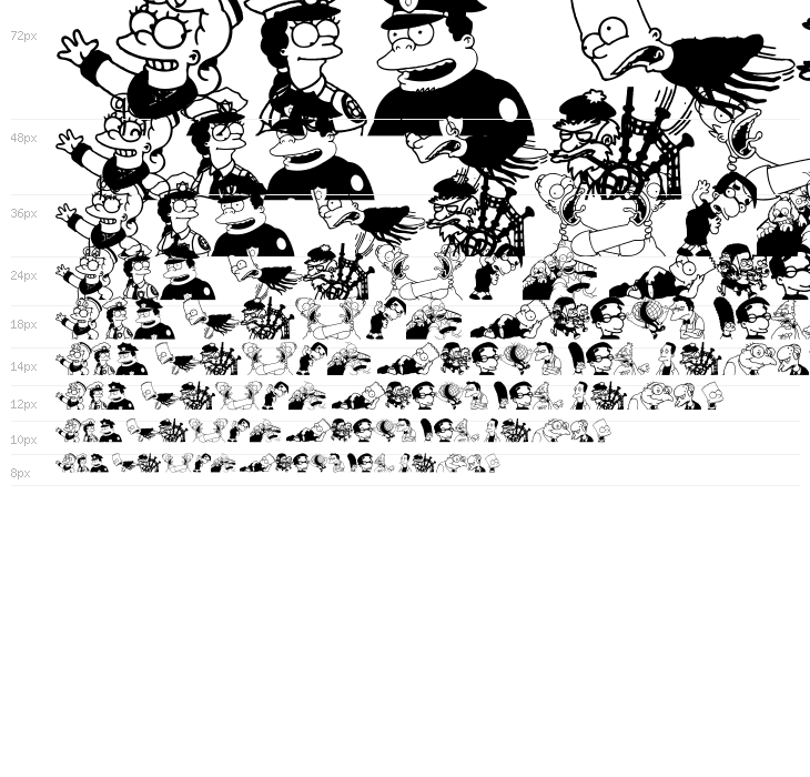 Simpsons MmmmFont Waterfall