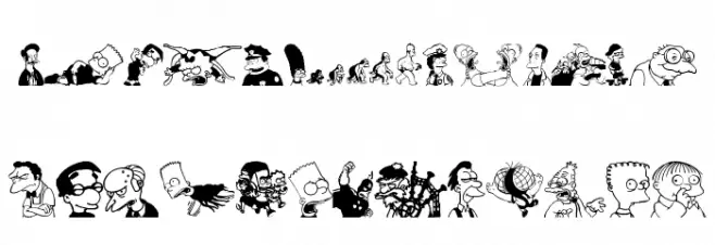 Simpsons MmmmFont Font Litere mici