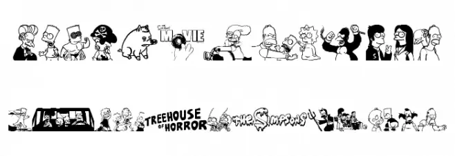 Simpsons Treehouse of Horror خط أحرف كبيرة