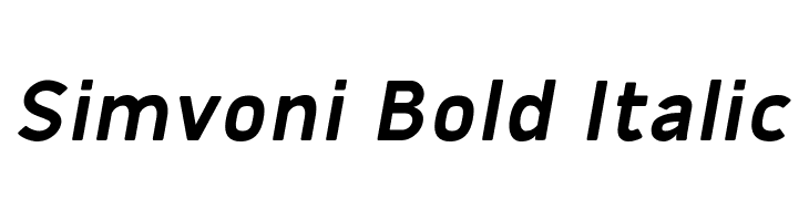 Simvoni Bold Italic  لخطوط تنزيل