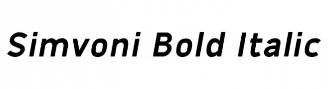 Simvoni Bold Italic  Fuentes Gratis Descargar