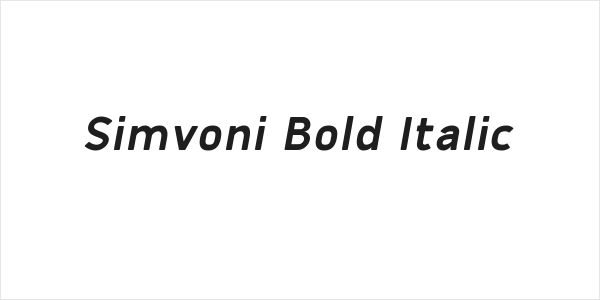 Simvoni Bold Italic Logo